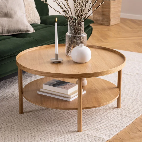 Bendt Ronde Salontafel Jazzmen Eiken, 80cm - Naturel