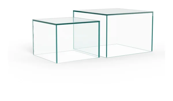 Bendt Salontafel Flavian Glas, Set van 2 stuks - Transparant