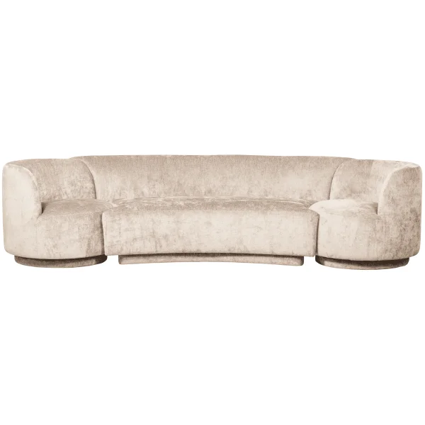 BePureHome Bank Combi-Popular Bank+2 fauteuils, Chenille