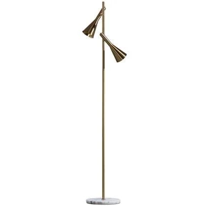 BePureHome Body Vloerlamp - Metaal|Marmer - Antique brass - 154x40x28