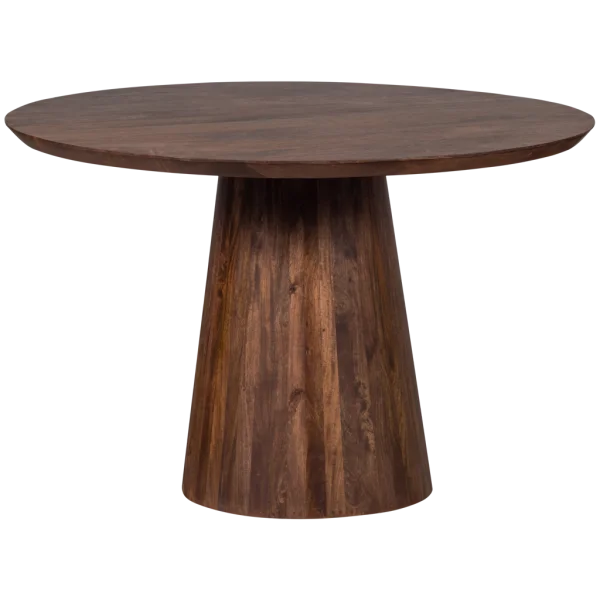 BePureHome-collectie Limit Eetkamertafel Rond Mango Hout Walnoot dia: 130Cm