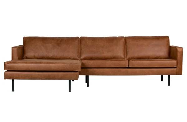 BePureHome-collectie Rodeo Chaise Longue Links Cognac