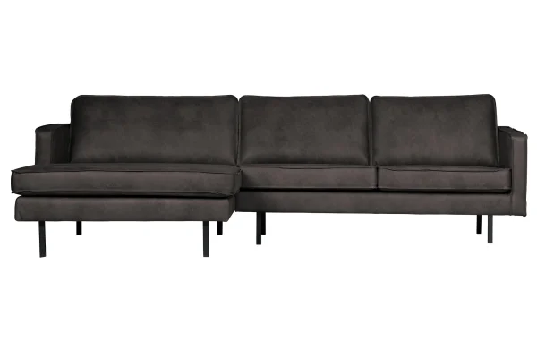 BePureHome-collectie Rodeo Chaise Longue Links Zwart