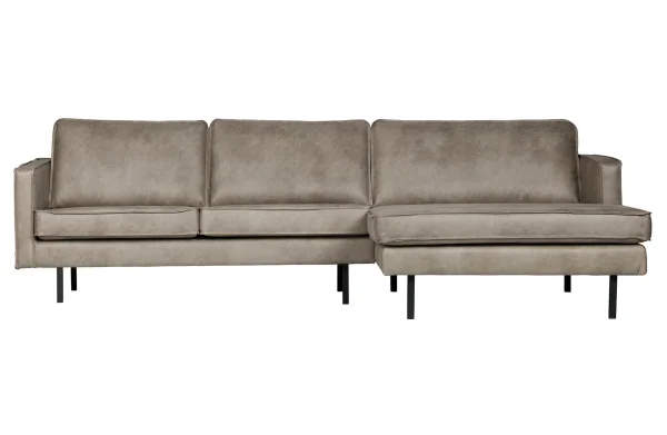 BePureHome-collectie Rodeo Chaise Longue Rechts Elephant Skin