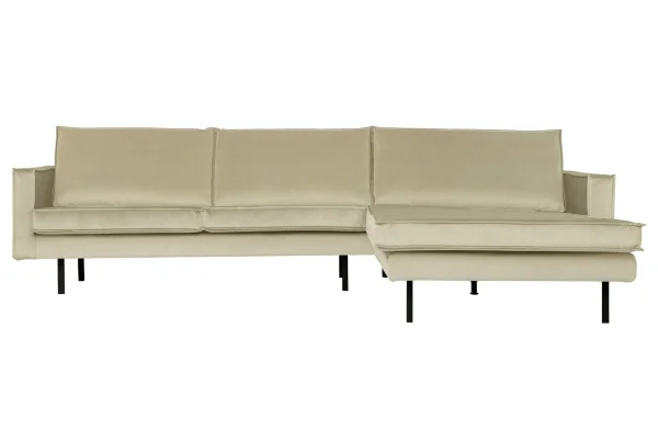 BePureHome-collectie Rodeo Chaise Longue Rechts Velvet Pistache