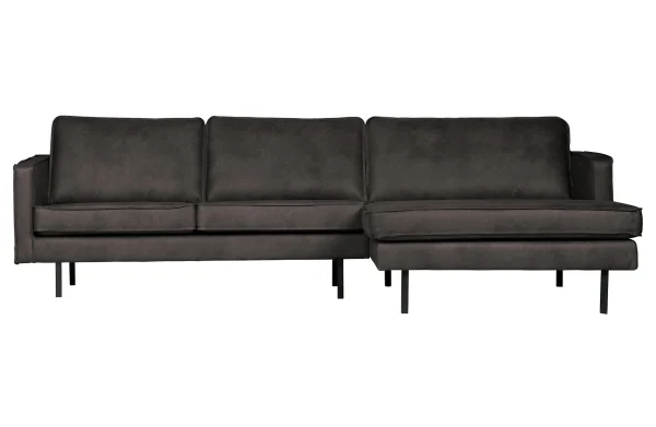 BePureHome-collectie Rodeo Chaise Longue Rechts Zwart