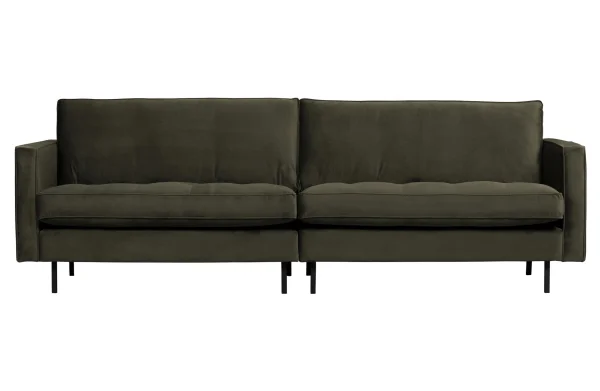 BePureHome-collectie Rodeo Classic Bank 3-zits Velvet Dark Green Hunter