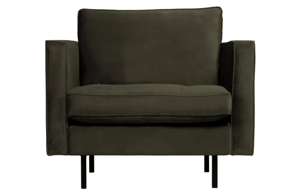 BePureHome-collectie Rodeo Classic Fauteuil Velvet Dark Green Hunter