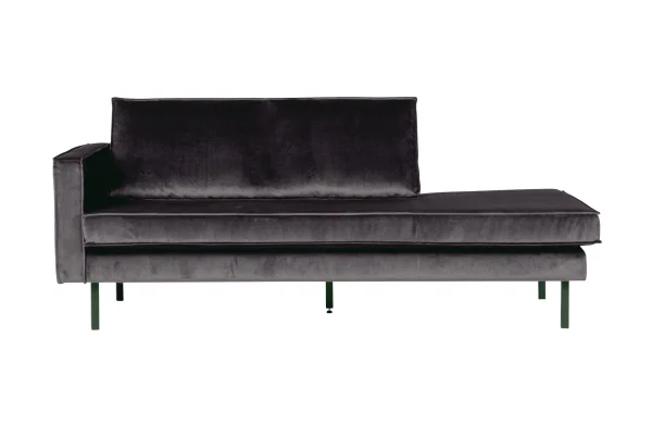 BePureHome-collectie Rodeo Daybed Left Velvet Antraciet