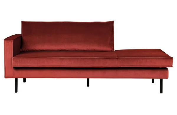 BePureHome-collectie Rodeo Daybed Left Velvet Chestnut