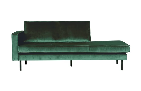 BePureHome-collectie Rodeo Daybed Left Velvet Green Forest