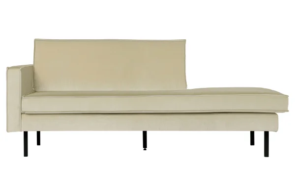 BePureHome-collectie Rodeo Daybed Left Velvet Pistache