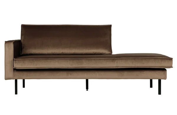 BePureHome-collectie Rodeo Daybed Left Velvet Taupe