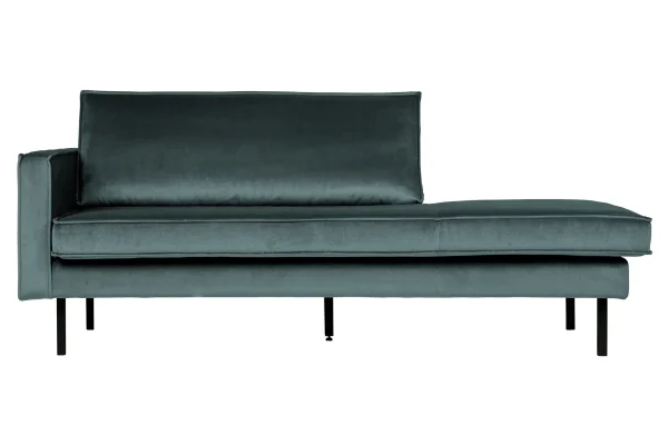 BePureHome-collectie Rodeo Daybed Left Velvet Teal