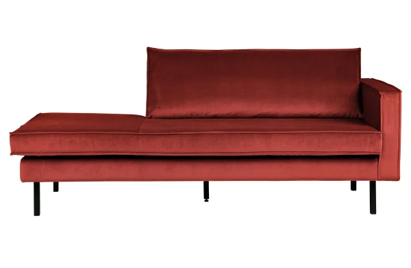 BePureHome-collectie Rodeo Daybed Right Velvet Chestnut