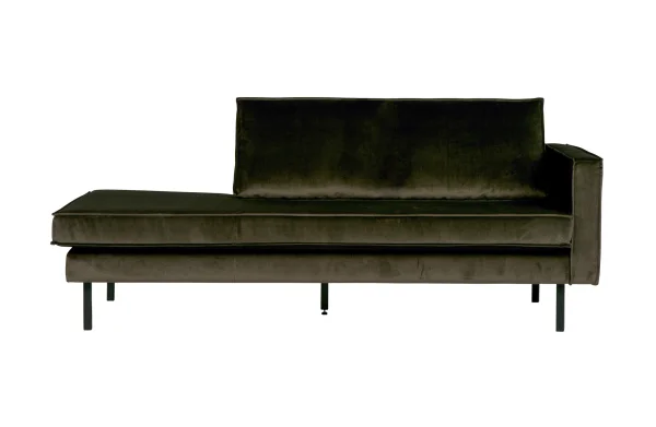 BePureHome-collectie Rodeo Daybed Right Velvet Dark Green Hunter