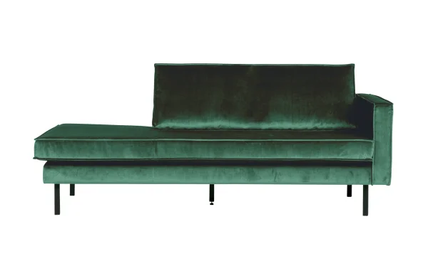 BePureHome-collectie Rodeo Daybed Right Velvet Green Forest