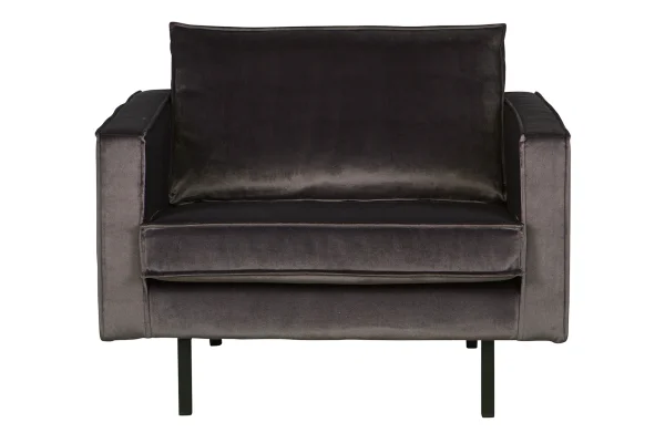 BePureHome-collectie Rodeo Fauteuil Velvet Antraciet