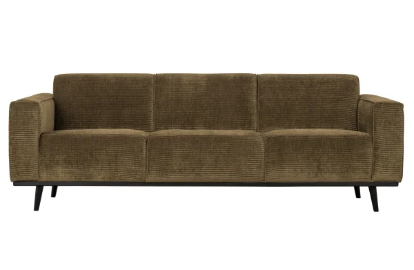 BePureHome-collectie Statement 3-zits Bank 230 Cm Brede Platte Rib Rock