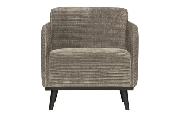 BePureHome-collectie Statement Fauteuil Met Arm Brede Platte Rib Clay