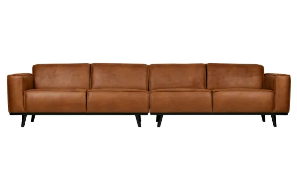 BePureHome-collectie Statement Xl 4-zits Bank 372 Cm Lederlook Cognac