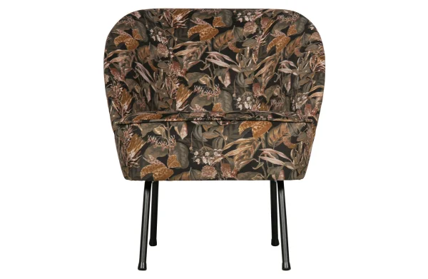 BePureHome-collectie Vogue Fauteuil Fluweel Bouquet Zwart