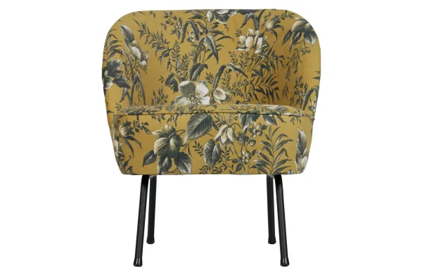 BePureHome-collectie Vogue Fauteuil Fluweel Poppy Mosterd