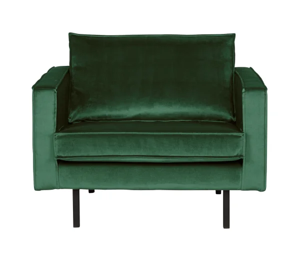 BePureHome Fauteuil Rodeo Velvet - Forest Green