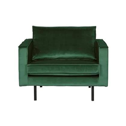 BePureHome Rodeo Fauteuil - Velvet - Green Forest