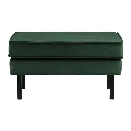 BePureHome Rodeo Hocker - Velvet - Green Forest