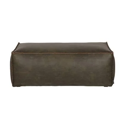 BePureHome Rodeo Poef - Eco-leder - Army