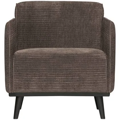 BePureHome Statement Fauteuil Met Arm - Ribstof - Taupe - 77x72x93