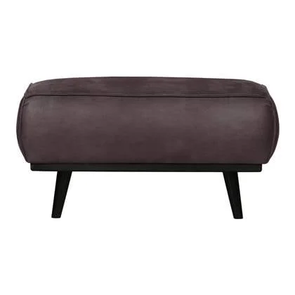 BePureHome Statement Hocker - Eco-leder - Donkergrijs