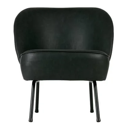 BePureHome Vogue Fauteuil - Leder Zwart