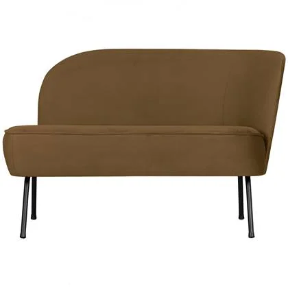 BePureHome Vogue Lounge Fauteuil Rechts - Velvet - Geel - 68x110x65