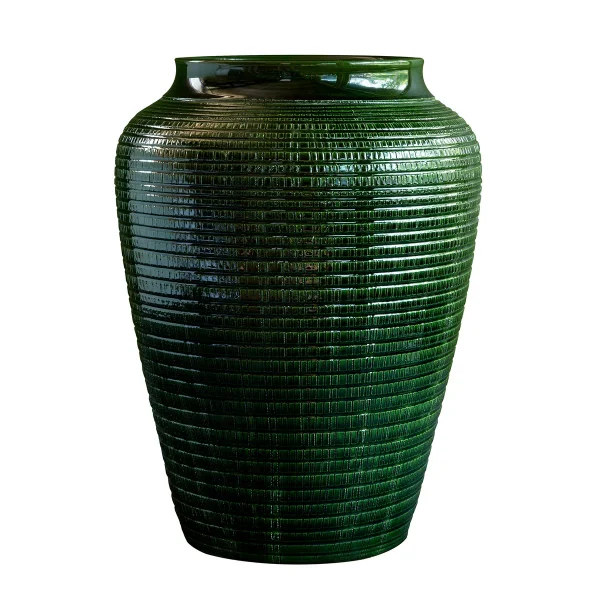 Bergs Potter Willow vaas geglazuurd 35 cm Green emerald