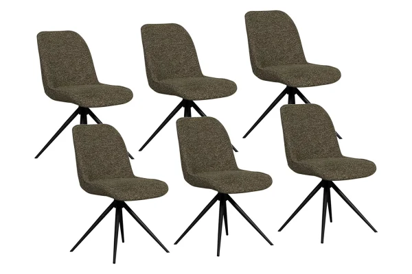 Bert Plantagie Luana eetkamerstoelen set van 6 stuks