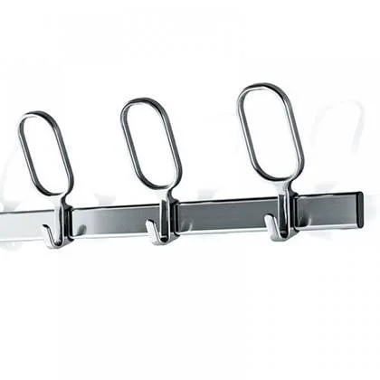 Birds on a Wire wandkapstok drie haken zilver