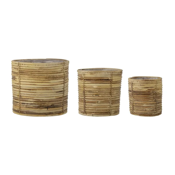 Bloomingville-collectie Rotan manden Linoa naturel - set van 3