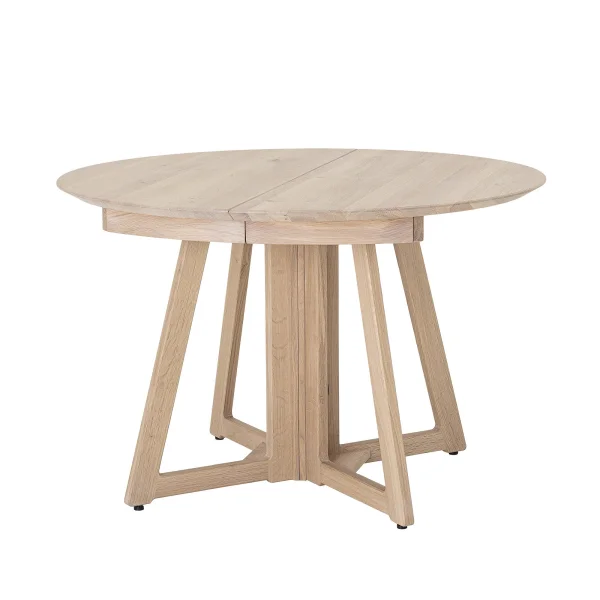 Bloomingville-collectie Uitschuifbare ronde eettafel Owen naturel eiken