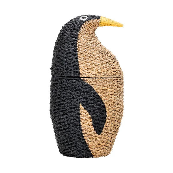 Bloomingville Tazia opbergmand met deksel Ø37x69 cm Zwart