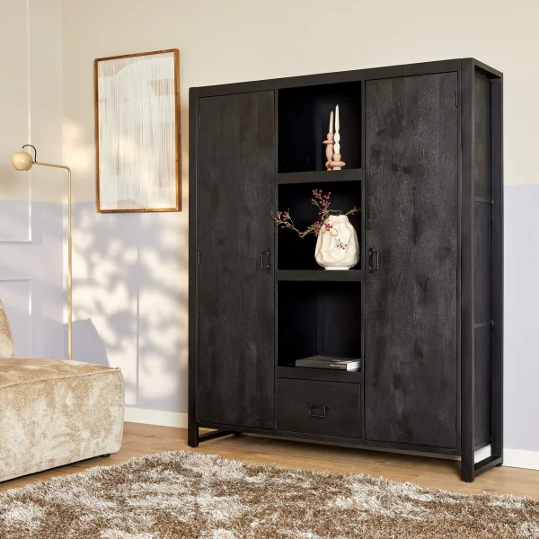 Boekenkast Britt Black | 150 cm