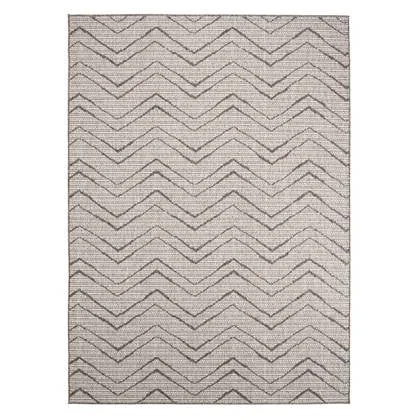 Boho&me Buitenkleed zig zag Summer - crème|grijs - 240x340 cm