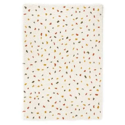 Boho&me Hoogpolig vloerkleed stippen Artisan - wit|multi - 240x340 cm