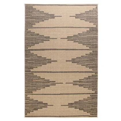 Boho&me Jute buitenkleed Sunny Grotto - beige|zwart - 240x340 cm