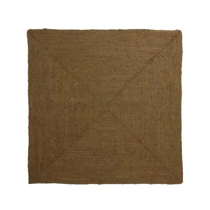 Boho&me Jute vloerkleed vierkant - Pure olijfgroen - 250x250 cm