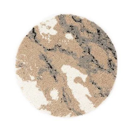 Boho&me Rond hoogpolig vloerkleed Marble Artisan - beige - 300 cm