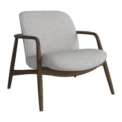 Bolia Bowie Fauteuil - Donker Eiken - Lichtgrijs