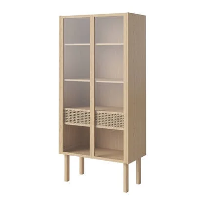 Bolia Cana Vitrinekast - Hoog - Witgepigmenteerd Geolied Eiken