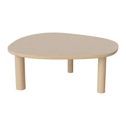 Bolia Latch Salontafel - B 100 x D 80 cm - Witgepigmenteerd Geolied Eiken